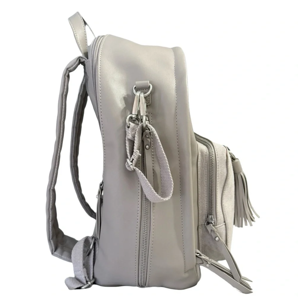 Skip Hop Greenwich Grey Diaper Bag Backpack With Changing Pad & Stroller Straps